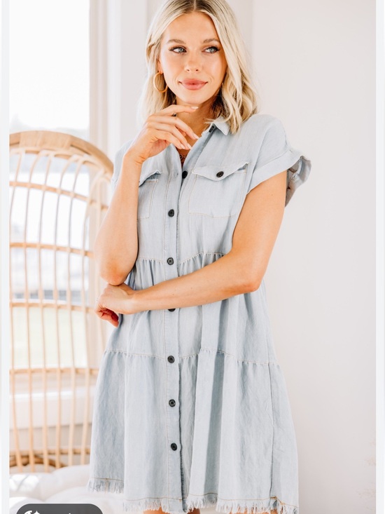 Umgee Dresses & Skirts - Umgee Light Blue Jean color Dress 2XL